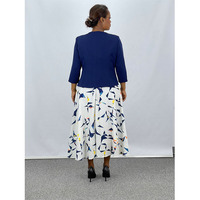 Vente en Gros Robes de Bureau pour Femmes de Grande Taille Nouvel Ensemble Robe Manteau Imprimé de Haute Qualité, Deux Pièces