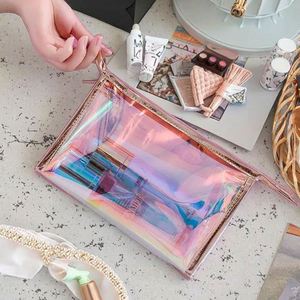 Cosmetic Zipper Pouch with PVC Material-Screen Printed Durable & Recyclable for Travel & Daily Use - Product Image 1