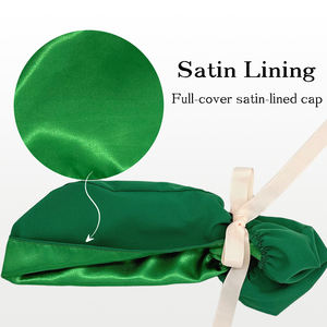 Gorro Quirúrgico de Satén para Mujer, para Cabello Largo, para Cirujanos, Dentistas, Enfermeras, con Forro de Satén, para Cola de Caballo - Product Image 3