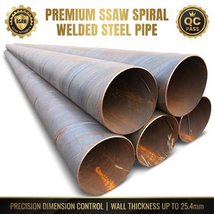 Tubería de Acero para Cimentación con Certificación API ASTM A252 |   Tubo SSAW Soldado en Espiral |   Tubería de Petróleo de Gran Diámetro para Proyectos de Carreteras - Product Image 1