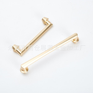 Zinc Alloy Drawer <b>Handle</b> Bar Minimalist <b>Gold</b> Plated Durable Furniture Hardware Accessory - Product Image 1