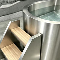 Baignoire de récupération D&C 304SS en acier inoxydable avec robinet, pour athlètes, surface lisse, résistante à la corrosion, 150x70x65cm, 60gal+, vente en gros OEM