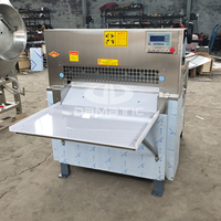 2023 commercial en acier inoxydable entièrement automatique CNC rouleau d'agneau Bacon trancheuse coupe viande congelée trancheuse avec bande transporteuse