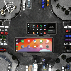 10.26-inch 4K ống kính kép Xe DVR Video Camera ghi <span class=keywords><strong>GPS</strong></span> NAVI 5G Wifi phía sau xem gương FM Transmitter cho tương thích Carplay - Product Image 3