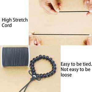 Эластичный шнур 3 мм, разноцветный круглый шнур для банджи, рулон, 144 ярдов, ударная резина, <span class=keywords><strong>1</strong></span>/<span class=keywords><strong>8</strong></span> "Эластичный черный белый эластичный шнур 3 мм - Product Image 4