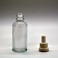 Flacon compte-gouttes cylindrique en verre blanc de 30 ml avec bouchon à vis, vide, pour sérum cosmétique et emballage d'huiles essentielles