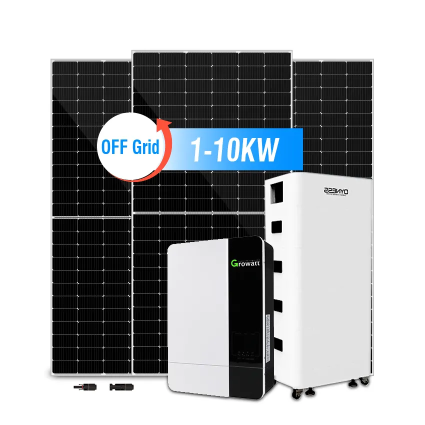 Producto relacionado con la energía solar 9kw Sistema solar fuera de la red con todos los accesorios de alta calidad para uso doméstico