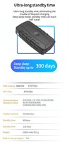 Rastreador GPS Inalámbrico Magnético 4G Portátil, Batería de Larga Duración de 20000 mAh, Dispositivo Antirrobo para Vehículos con Localizador de PC