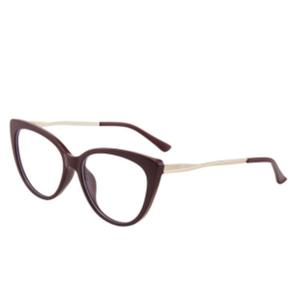 Retro uomo <span class=keywords><strong>s</strong></span> e donna <span class=keywords><strong>s</strong></span> <span class=keywords><strong>Cat</strong></span> <span class=keywords><strong>Eye</strong></span> Tr90 metallo primavera gambe occhiali Anti blu luce montatura occhiali - Product Image 5