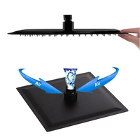 Ensemble de douche noir de Chine, système complet mural en laiton avec robinet d'eau et mitigeur de douche à effet pluie pour salle de bain