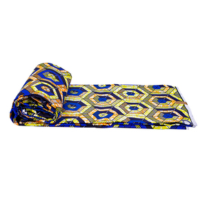 100% Polyester phi vải cho người châu Phi Hàng may mặc Vàng Voile vải Hà Lan sáp - Product Image 6