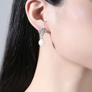 أقراط لؤلؤ بحري متدلية للنساء من LUOTEEMI، بيع مباشر من مصنع المجوهرات في ييوو، هدية عيد الميلاد الأنيقة - Product Image 3