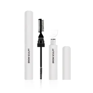 Make Your Own Make Brand Vegan Brow Lamination Private Label Brow Freeze Styling Wax Fix Clear Eyebrow Setting Gel with Brush