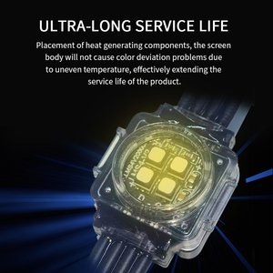 Maille transparente P20 P30 P40 P50 P60 d'écran de grille d'affichage de LED de défilement flexible extérieur d'IP68 pour la publicité de façade de médias - Product Image 2