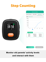 Pendentif GPS multifonction pour seniors avec détection de chute, compteur de pas, appel bidirectionnel et localisation