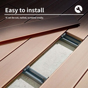 Tarima de Madera Sintética WPC Moderna con Acabado de Teca, Antideslizante, con Sistema de Encaje, para Exteriores, Balcones, Resistente al Agua - Product Image 3