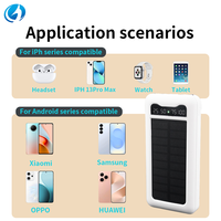 Chargeur solaire portable haute capacité 10000mAh à charge rapide, double USB, batterie solaire pour l'extérieur