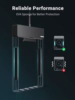 Carcasa UGREEN de disco duro de 2,5 pulgadas integrada con cable de 1,6 pies sin herramientas SATA a USB externo SATA SSD HDD
