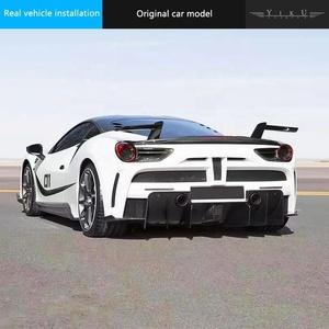 Kit Carrozzeria Larga <span class=keywords><strong>MAN</strong></span> per Ferrari 488 Modificata: Paraurti Anteriore e Posteriore, Minigonne Laterali, Alettone Posteriore e <span class=keywords><strong>Spoiler</strong></span> Anteriore e Posteriore - Product Image 6