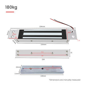 Serratura magnetica da incasso a <span class=keywords><strong>2</strong></span> fili porta in metallo serratura elettromagnetica impermeabile serratura magnetica esterna - Product Image 4