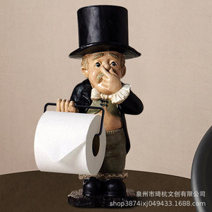 Portarrollos de Papel Creativo Estilo Europeo, Decoración de Resina para Baño, Adorno Personalizado, Regalo - Product Image 2