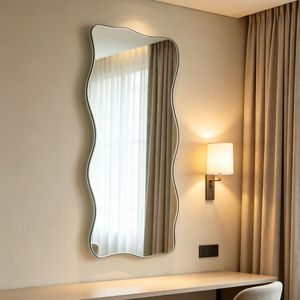 <span class=keywords><strong>Miroir</strong></span> corporel pleine longueur HD <span class=keywords><strong>Ultrafragola</strong></span> ondulé, moderne, irrégulier, sans cadre, grand format, pour la décoration, vente en gros, sur mesure - Product Image 5