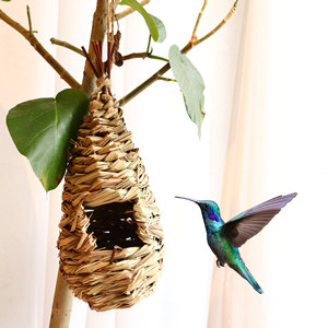 批发草鸟小屋手工编织草鸟屋户外挂草雀鸟巢 - Product Image 2