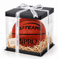 Aiju Ballon de basketball en PU taille 7 avec logo personnalisé, boîte cadeau, ballon d'entraînement professionnel, vente en gros d'usine, ensemble cadeau sportif personnalisé