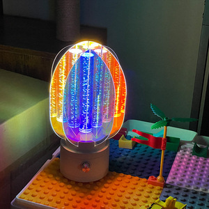 Lámpara Nocturna <span class=keywords><strong>Aurora</strong></span> RGB Regulable, Luz de Noche Recargable de 1800 mAh, Proyector de Atmósfera con Ondas de Agua de Cristal para Ayudar a Dormir - Product Image 6