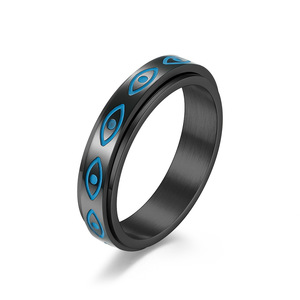 Nuovo Anello Vintage Occhio di Dio per Uomo in Acciaio Inossidabile con Occhio di Horus Rotante - Product Image 5