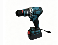 Perceuse à percussion sans fil 13 mm, moteur sans balais haute puissance, mandrin à trois griffes, fonction marteau portable lithium-ion, réversible, sans réglage de vitesse