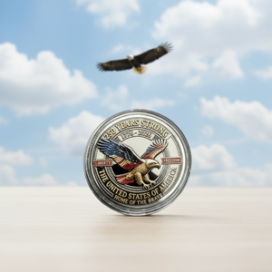 เหรียญที่ระลึกทรงกลม ทำจากโลหะชุบเงิน ประดับลายนูน 3 มิติ พิมพ์สี - Product Image 2