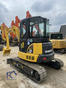 รถขุดไฮดรอลิก Komatsu PC55MR ของแท้ 5 ตัน มือสอง แบบตีนตะขาบขนาดเล็ก พร้อมมอเตอร์สำหรับขาย - Product Image 3