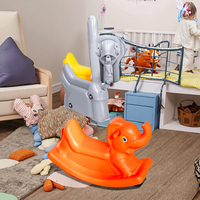 Cheval à bascule en plastique monocolore, utilisation en extérieur et en intérieur, léger, équipement de parc d'attractions pour enfants
