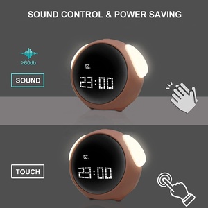 Réveil intelligent et mignon réveil multifonctionnel veilleuse réveil émotion rechargeable à rabat pour les chambres d'enfants - Product Image 3