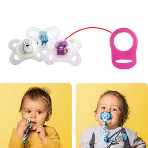Accessoires de sucette en gros Cuten fabriqués à partir de <span class=keywords><strong>Silicone</strong></span> de qualité alimentaire Baby <span class=keywords><strong>Mam</strong></span> attache-sucette factice <span class=keywords><strong>anneau</strong></span> adaptateur transparent - Product Image 5