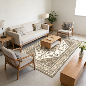 Tapis tissé en relief imprimé en 3D durable pour la décoration de la maison - Product Image 1