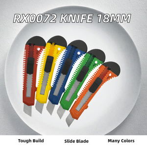 Cuchillo Multiusos Retráctil <span class=keywords><strong>ROXIN</strong></span> RX0072 de 18 mm con Bloqueo, Botón de Empuje, Acero al Carbono de Grado Industrial, Mango de ABS Personalizable OEM - Product Image 2