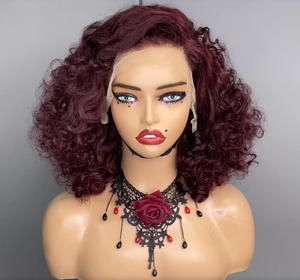 Tay gắn 13x4 ren <span class=keywords><strong>fronta</strong></span> bouncy Curl Tóc giả tóc con người sang trọng 100% Brazil Trinh Nữ tóc con người cho phụ nữ da đen - Product Image 3