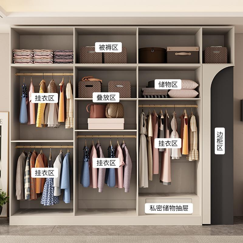 Light Luxury Minimalist Wardrobe - Modern Wooden Bedroom Closet