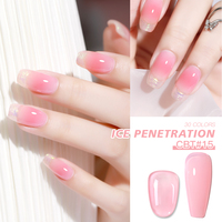 Base d'eau de polissage de gel UV de gelée de glace transparente nue professionnelle de marque de distributeur PRO de 15ml avec la lampe de LED fournisseur d'OEM