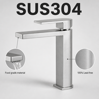 Robinet de lavabo KEMEN en acier inoxydable 304 sans plomb pour salle de bain, idéal pour la maison, l'hôtel, les projets de toilettes, vente directe usine
