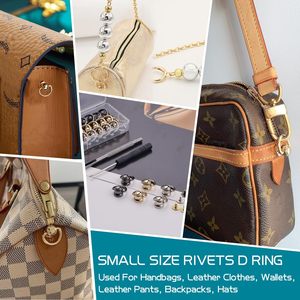 Remaches de latón con bola, remaches de latón para bolsos, para bricolaje, cuero, cuellos, cinturones, bolsos de mano, vaqueros, etc. - Product Image 4