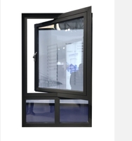 Fenêtres et portes à battants pivotants en alliage d'aluminium de qualité, double vitrage, fenêtres à battants en acier, style ouvert, fenêtre en aluminium
