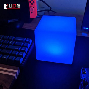 เฟอร์นิเจอร์พลาสติก PE เปลี่ยนสีได้ 16 สี ไฟ LED ตกแต่งเฟอร์นิเจอร์ โคมไฟ LED ทรงลูกบาศก์ เก้าอี้ LED ทรงลูกบาศก์ ไฟ LED ทรงลูกบาศก์สำหรับตกแต่ง - Product Image 5