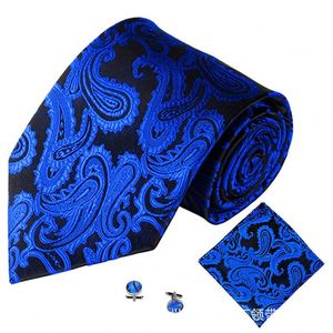Classic <b>Mens</b> <b>Tie</b> and 1pc Necktie Handkerchief 1 Pair of Cufflinks Set for <b>Men</b> - Product Image 3