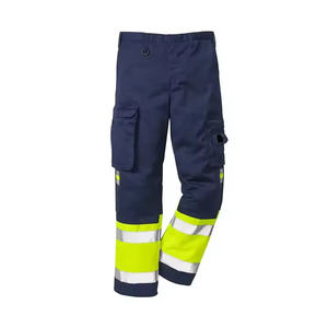 Pantalones de Trabajo de Seguridad Reflectantes Reciclados Ecológicos para Hombre, 100% Mezcla de Poliéster y Algodón Post-Consumo, Alta Visibilidad, Impermeables - Product Image 1