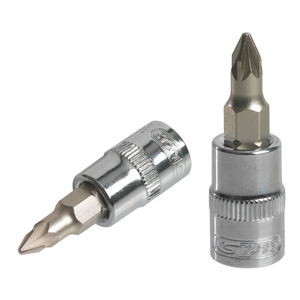 ULTIME®POZIDRIV®Douille à chocs 1/4 \ "L.37 Mm-PZ3 finition chromée avec fonctions carrées et Torx - Product Image 1