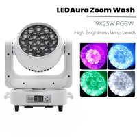LED 19x25W RGBW Beam + Wash Zoom Moving Head Light DJ Stage Light Equipment Concert Theater Bar Lights