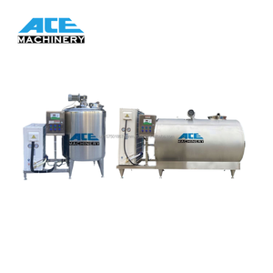 Tanque de almacenamiento de leche sanitario automático de acero inoxidable con sistema de refrigeración y agitación para granja lechera - Product Image 1